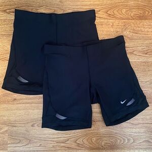 2 Pair Nike Black Athletic Shorts Set